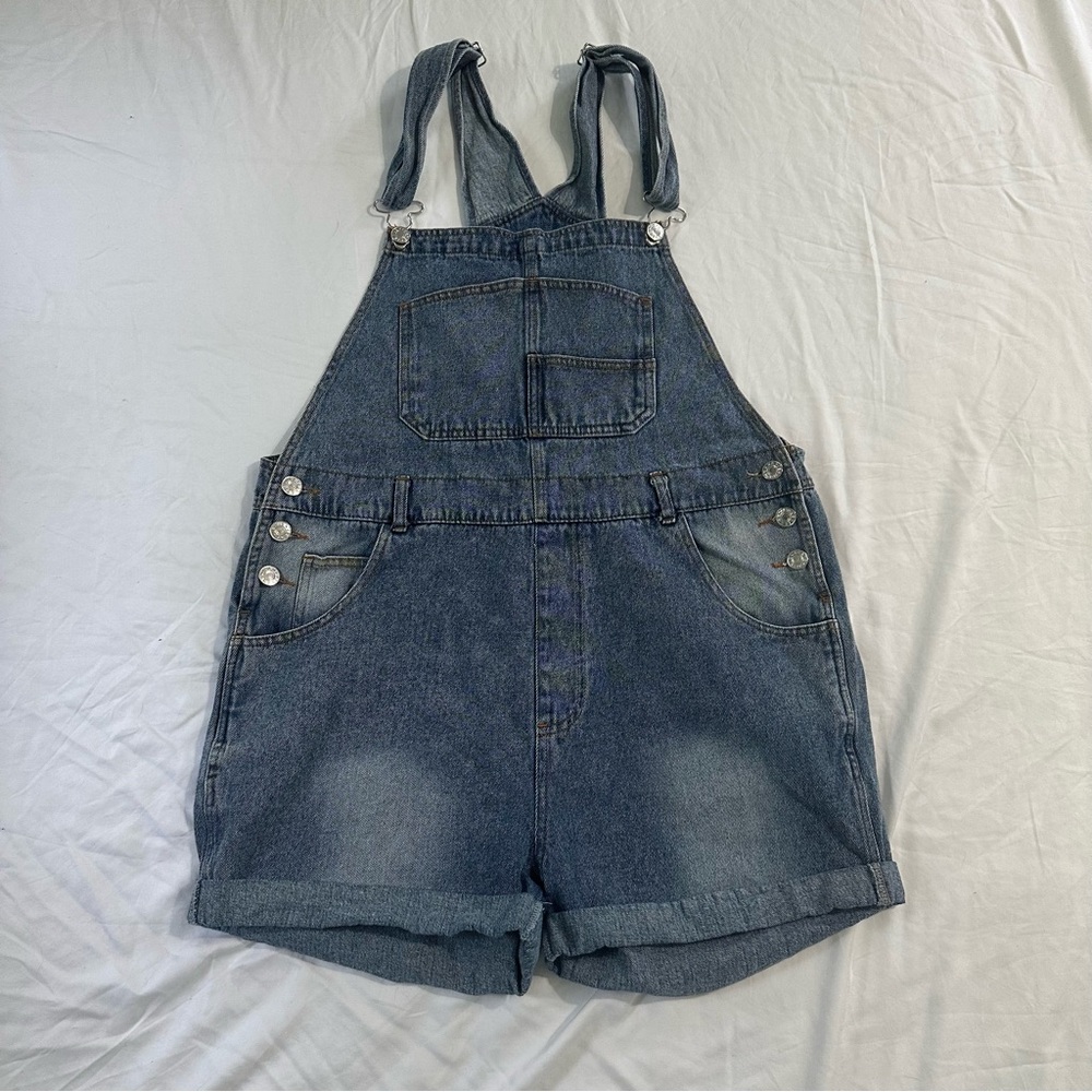 Amazon Casual Baggy Overall Shorts with Cuffed Hem